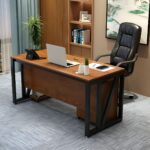 Modern Executive Office Table with Metal Frame | Manager Desk