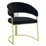 Luxury Modern Accent Chair with Gold Metal Frame - Image 12