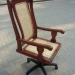 Classic Wooden Cane Executive Chair | Handcrafted Office Chair