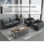 Modern Executive Sofa Set With Side Table - Image 2