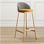 PU Leather Bar Stool with Backrest and Footrest Bar Stool Modern Counter Stool with Metal Frame Counter Chairs for Breakfast Kitchen