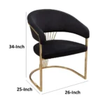 Luxury Modern Accent Chair with Gold Metal Frame - Image 16