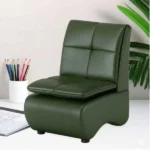 Modern Single Seater Lounge Chair / Leather Armless Sofa Chair - Image 2