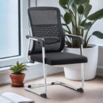Mesh Visitor Office Chair with Chrome Cantilever Frame - Image 2