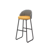 PU Leather Bar Stool with Backrest and Footrest Bar Stool Modern Counter Stool with Metal Frame Counter Chairs for Breakfast Kitchen - Image 6