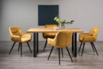 Modern Wooden Dining Table Set with Metal Legs | Contemporary Dining Furniture - Image 11