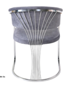 Luxury Modern Accent Chair with Gold Metal Frame - Image 3