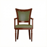 Premium Wooden Arm Chair with Cushioned Seat & Back - Image 5