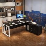 Modern Executive Office Table with Metal Frame | Manager Desk - Image 16