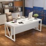 Modern Executive Office Table with Metal Frame | Manager Desk - Image 15