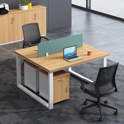Modern Dual Workstation Office Desk