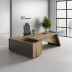 Luxury Executive Office Desk | Modern Manager Table with Storage