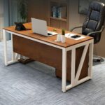 Modern Executive Office Table with Metal Frame | Manager Desk - Image 3