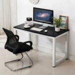 Modern Office Study Table – Black / Brown / White