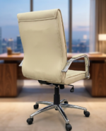 Modern High-Back Executive Office Chair with Padded Armrests & Swivel Base - Image 2
