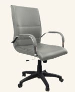 Modern High-Back Executive Office Chair with Padded Armrests & Swivel Base - Image 4