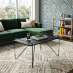 Modern Industrial Wood Top Coffee Table with Black Metal Frame - Image 4